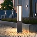 PAKEDANDUN Modern Pathway Light, 32Inch Landscape Path Light IP65 Waterproof Walkway Lights Outdoor Floor Lamp Aluminum High Voltage Bollard Lighting for Driveway Yard Lawn Patio Garden Decoration