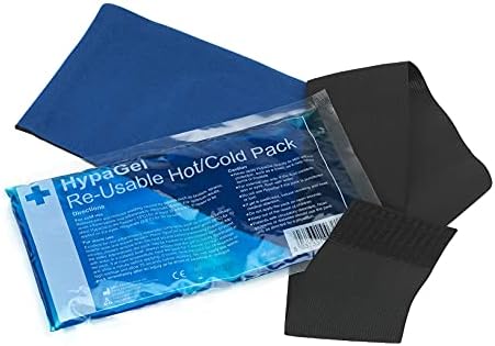 HypaGel Reusable Hot Cold Gel Ice Pack, Freeze or Microwave Pack of 3 for Sports Injuries Pain Relief - Standard