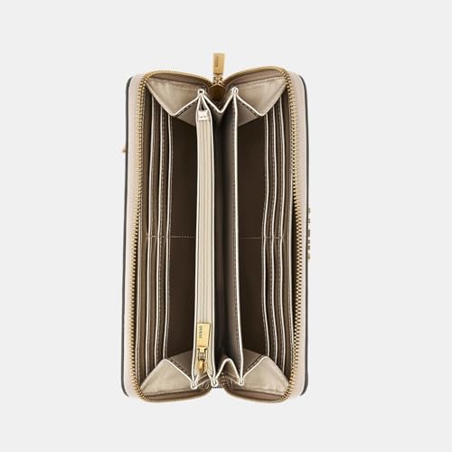 Image of Guess Women's Beige Printed Wallet| Ladies Purse Handbags | Gift For Ladies