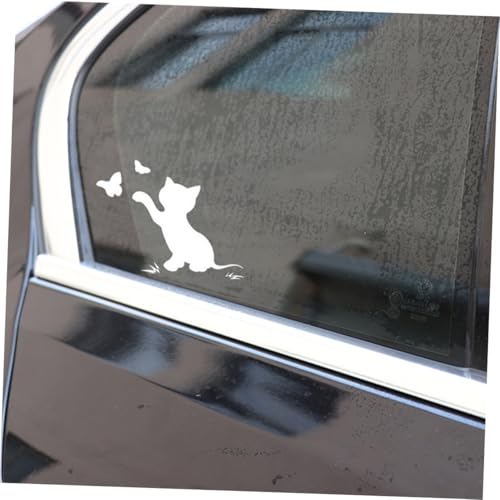 Pegatinas de gato para coche con acabado decorativo PET premium en pack 7