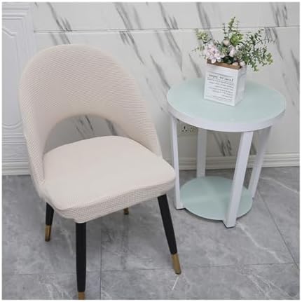 Curved Back Dining Chair Slipcovers - Stretchable Washable Covers for Armless Accent Chairs, Set of 2/4/6, Hollow Back Design, Perfect for Dining Room Decor