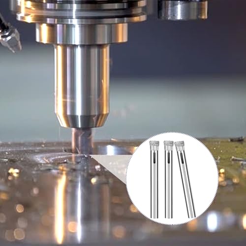 OIIKI 5 Pack Diamond Drill Bit Set, 6mm (1/4inch) Diamond Hole Saw Kit for Glass, Ceramics, Porcelain, Ceramic Tile, Marble - Thumbnail 6