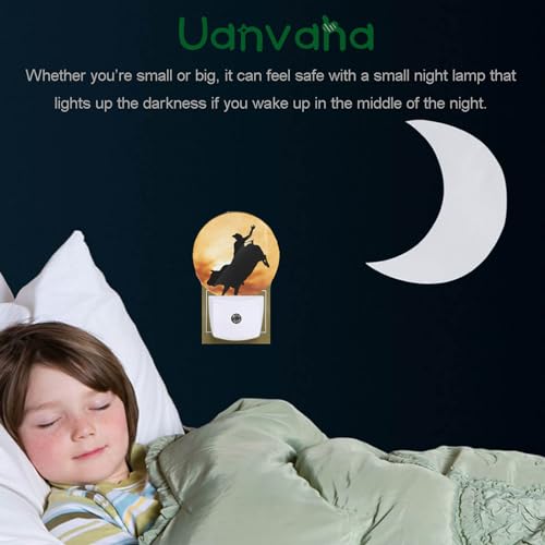 Image of Cowboy Night Lights Wild West Cowboy on Horseback LED Night Light Plug into Wall with Dusk to Dawn Sensor for Girls Boys Women Men Room Decor, Hallway, Kitchen, Bathroom, Nursery