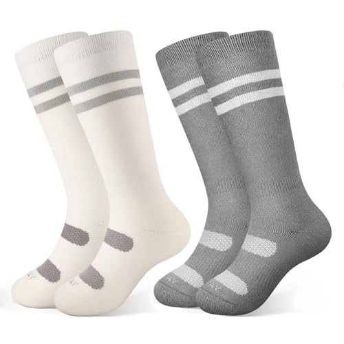 [Findway] 【2足組】 スキーソックス キッズ スキー靴下 子供 厚手 吸汗・速乾 抗菌・防臭 防寒保温 スノボー 靴下 子供 スキー用 アウトドア スポーツ 冬用 快適 耐久性 伸縮性 通気性 3歳から大人まで対応
