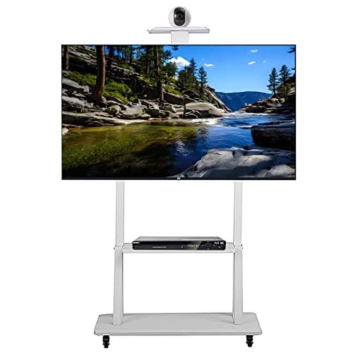 Soporte de piso REMYS para TV de 40-70 pulg, blanco, resistente