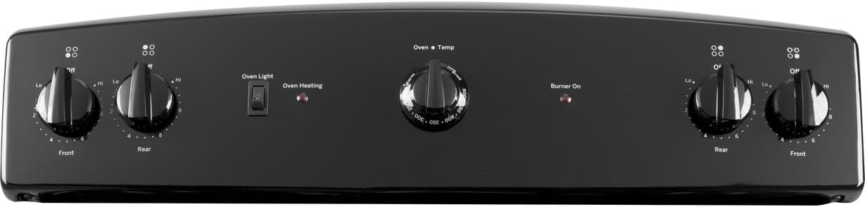 GE 30 in. 4 Burner Element Free-Standing Electric Range in Black
