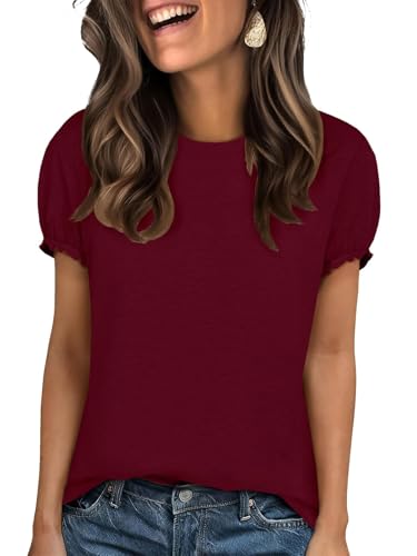 Image of UNCLECAT Women's Short Sleeve T Shirts Trendy Crew Neck Tops Basic Tee | Summer Fall,Boho Tops, Summer Outfits,Casual,Workout Gym Clothes,Fashion Clothing