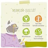 MjAMjAM - Premium Nassfutter für Katzen - Senior - DUO von zarter Ente & Kaninchen, 6er Pack (6x200g), getreidefrei