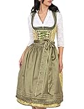 Das Damen Mididirndl wirkt durch seine Farbkombination leicht barockig und sehr feminin. Geschlossen wird das Dirndlkleid vorn mit einem Reißverschluss und eine zusätzliche Miederschnürung ergänzt das Damenkleid perfekt.