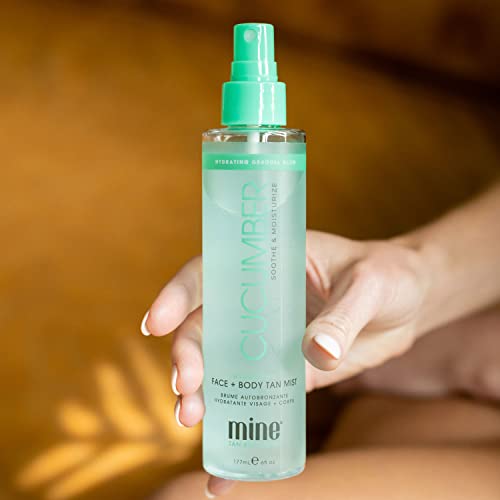 Minetan Cucumber Face Self Tanner | Hydrating Gradual Tan Face + Body Mist Infused With Refreshing Cucumber, Face Tanner That Absorbs Instantly For A Luminous Self Tan, Vegan & Cruelty Free, 200Ml #TOP2