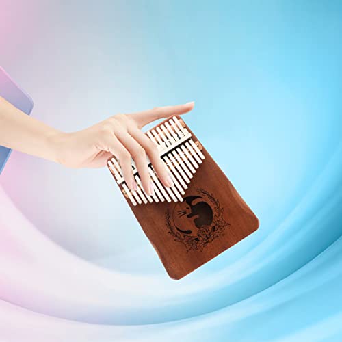 Vaguelly Kalimba Thumb Piano de Madeira 17 Chaves Dedo Piano Portátil Instrumento de Instrumento Mus