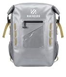 mar negro fishing mochila estanque adventure bag 50l impermeável para pesca, camping e trilha com alças ajustáveis, unissex adulto, chumbo