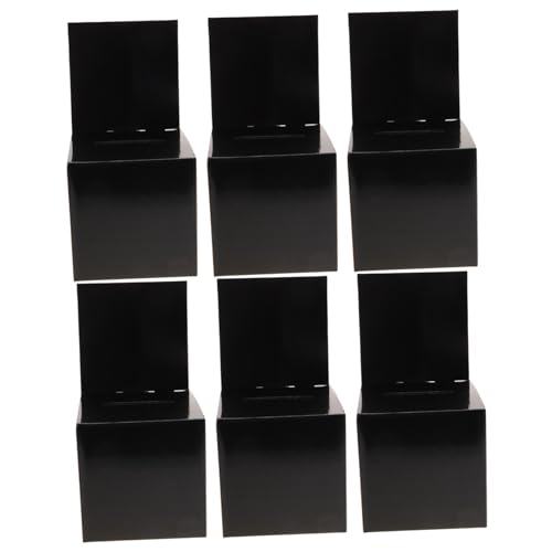 DIYEAH 6pcs Elegant Wedding Card Box Blessing Paper Card Storage Container for Guests Wishes Keepsake Box for Reception Anniversary Bridal Shower