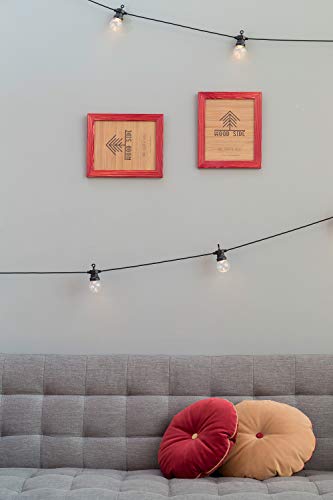 Rustic Wooden Picture Frames 8X10 - Red - Set Of 2-100% Natural Eco Solid Wood And High Definition Real Glass For Wall Hanging Photo Frame #TOP7