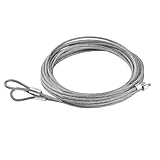 Paar 304 Edelstahl Sicherheitsdraht Garagentorkabel Heavy Duty Garagentorkabel Torsionsfederdraht Ersatzkabel Draht Garagentor Ersatzteile (2,9 m Kabel für 2,9 m Tür)