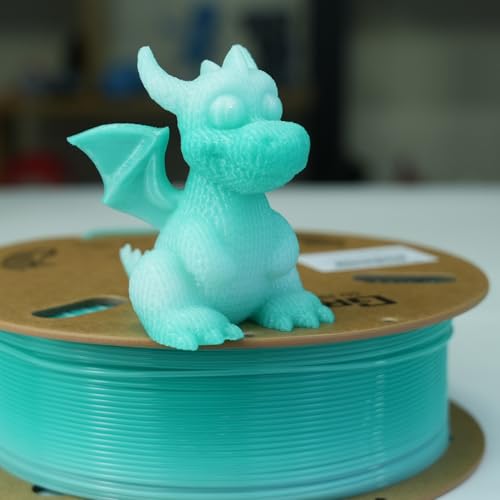 Image of GratKit Gradient PETG Filament, Color Change 3D Printer Filament 1.75mm, 1kg, Multicolor PETG Translucent Gradient Lake Green White