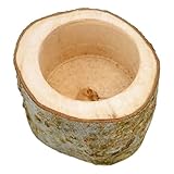 Veemoon Cuenco de Madera Natural para Hámsters y Ardillas, Comedero Decorativo para Conejillos de Indias, Plato Resistente y Seguro para Mascotas Pequeñas, Accesorio para Alimentación