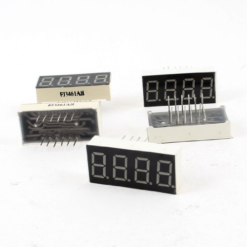 5 Pcs Common Cathode 12 Pin 4 Bit 7 Segment 0.36
