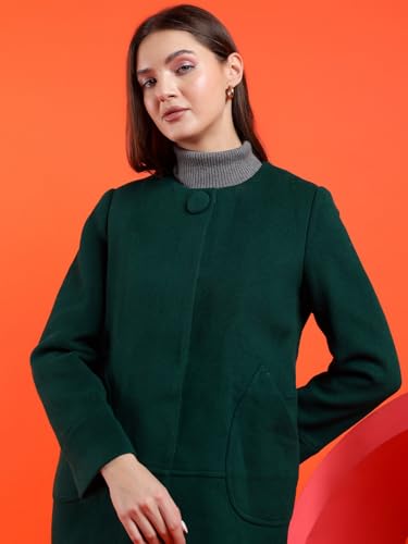 Image of KOTTY Womens Cotton Blend Standard Length Elegant Style Coat - Classic Style with Modern Detailing