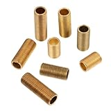 ULTECHNOVO Messing Gewinderohr M10X1 3X1X1Cm Lampenverbindungsrohr 8 Stück Hohler Lampenstab Für Diy Lampenreparatur Und Lichtzubehör Sicheres Fadenrohr