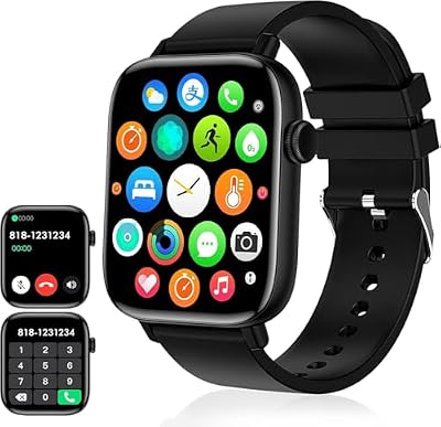 Smart Watch for Men - 1.90" HD Touch Screen Smartwatch, Bluetooth Call, Fitness Tracker with 120+ Sport Modes, Heart Rate & Sleep Monitor, IP68 Waterproof Smart Watches for Android & iPhone, Black