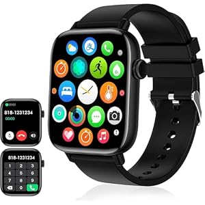 Smart Watch for Men – 1.90″ HD Touch Screen Smartwatch, Bluetooth Call, Fitness Tracker with 120+ Sport Modes, Heart Rate & Sleep Monitor, IP68 Waterproof Smart Watches for Android & iPhone, Black