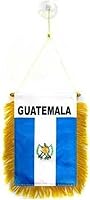 Vista 1 de AZ FLAG Mini pancarta de Guatemala de 6 x 4 pulgadas, banderín guatemalteco de 5.9 x 3.9 in, colgador de ventosa de 4 x 6 pulgadas