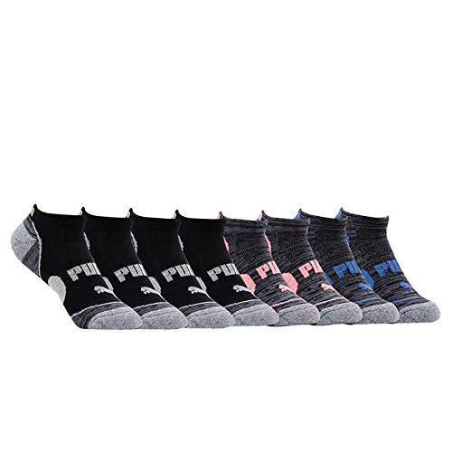 Puma No Show Womens Socks Moisture Control Mesh Ventilation 10 Pair Hot Pink Turquoise Grey
