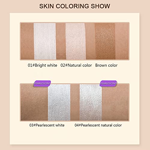 4 Pack Highlight Concealer Contour Stick, Face & Nose Shadow Highlighting Stick, Shadow Cream Pen Body Shading Makeup Stick Set 2 In 1 Bronzer Contour Highlight Stick #TOP4