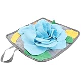 Hemobllo Kaninchen Schnüffelmatte aus Polarfleece Waschbar rutschfeste Futtermatte für Haustiere Intelligenzspielzeug zur Beschäftigung und Stressabbau