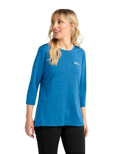Jack Wolfskin Damen Crosstrail 3|4 W T-Shirt, Sky Blue, S EU – Ansicht 1