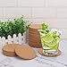 KUKLIPJIM 80 Pack 4 Inch Round Cork Coasters - Absorbent, Heat Resistant, Multi-Use for Drinks, Crafts, DIY Projects, Wine Glass, Mug, Coffee Cup, Plants