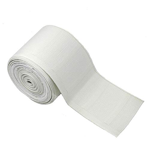 Ailejia Vorhangband Falte 7,6 cm Vorhangkopf tiefe Quetschfalte weißes Klebeband für Vorhänge Vorhang Zubehör Gürtel natürliche Baumwolle (6,5 Yards (6 Meter) Cover