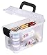 ArtBin 6815AG Mini Sidekick Tragetasche, tragbarer Kunst-und Handwerks-Organizer mit Griff, [1] Kunststoff-Aufbewahrungsbox, transparent, Legierter Stahl, farblos
