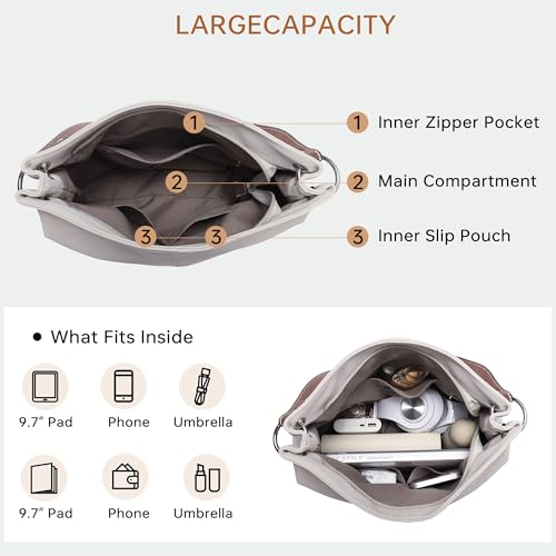 Bolso Hobo para Mujer de Cuero Suave y Estilo Retro miniatura 4