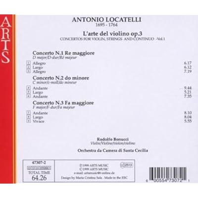 Locatelli: L'arte del Violino Op.3, Vol. 1