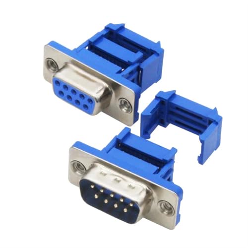 Connecteur à sertir DB9 mâle avec 9 broches conductrices pour adaptateur RS232 stable