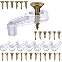 BokWin 120Pcs Clear Glass Retainer Clips Kit With Screw, Glass Door Retainer Clips, Plastic Glass Panel Clips, Transparent Mirror Clips For Cabinet - View #3
