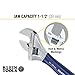 Klein Tools D509-8 Adjustable Wrench, Extra Wide Jaw Forged Drive Wrench with High Polish Chrome Finish, 8-Inch