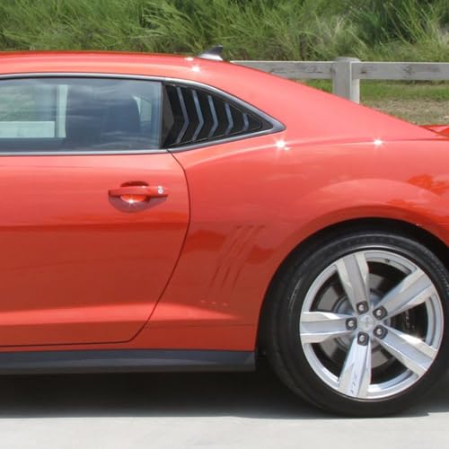 Image of Kurtz Rear Side Window Louvers for Chevy Camaro 2010 2011 2012 2013 2014 2015 Triangular Window Glass Blinds Air Vent Scoop Shades Cover Blinds Trim Sport Accessories ABS Carbon Fiber 2PCS