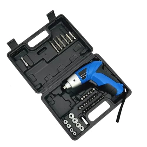 Mini Parafusadeira Sem Fio 49 peças Recarregável USB-C Com Kit de Chaves E Maleta RSNJS