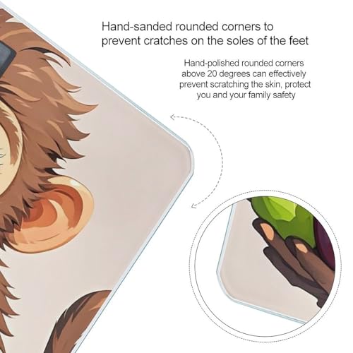 Báscula digital para cuerpo con diseño de mono y fruta miniatura 4