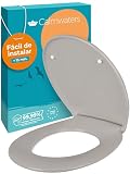 ✅ VENTAJA HIGIÉNICA: Fabricado en duroplast antibacteriano, las bacterias se reducen en un 99,99% - certificado conforme a la norma ISO 22196. La superficie lisa es fácil de limpiar y el asiento del inodoro se extrae sin esfuerzo gracias al cierre de presión.