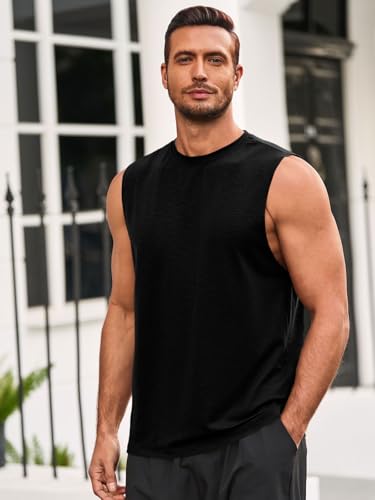 Runcati Mens Sleeveless Tank Tops Workout Athletic Muscle Shirt Casual Summer Beach T Shirts3