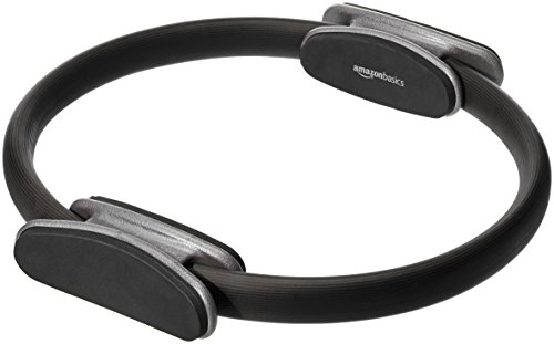 AmazonBasics - Aro de fitness y pilates para entrenamiento de resistencia, 35,6 cm, Negro