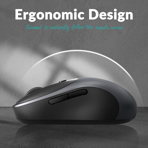 Image of Keychron BM24 Portable Wireless Mouse, 2400 DPI Quiet Clicks, 2.4 GHz /Bluetooth 5.2 /Wired with Programmable Buttons, Long Battery Life for Laptop PC /Mac /Windows - Metal Gray