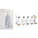 Produktbild DRULINE Tür-Garderobe, Leiste mit 10 Haken mit bunten Kugeln Türhaken, H16 x B42 xT 9,5 cm,Türhakenleiste mit 10 bunten Haken
