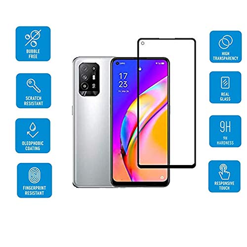 Image of Screen Protector for Oppo F19 Pro Plus (Black) Tempered Glass Edge-to-Edge 6D Screen Guard With Installation Kit
