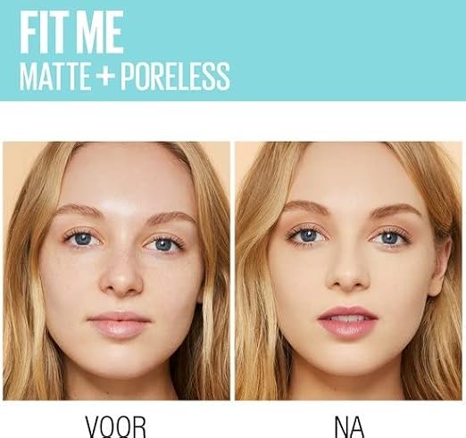 Maybelline Fit Me Foundation, Medium Coverage, Blendable With a Matte and Poreless Finish, For Normal to Oily Skin, Shade: 097 Natural Porcelain, 30ml