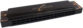 Gaita Art Sound 16 Vozes Harmônica Cromática 14cm x 3,5cm Para Iniciantes Preta